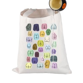 UJIMS Butt Gifts for Women Bums Tote Bag Butt Lover Gift Booty Gift Feminist Gift Body Empowerment Gift (ButtGifts Bag)