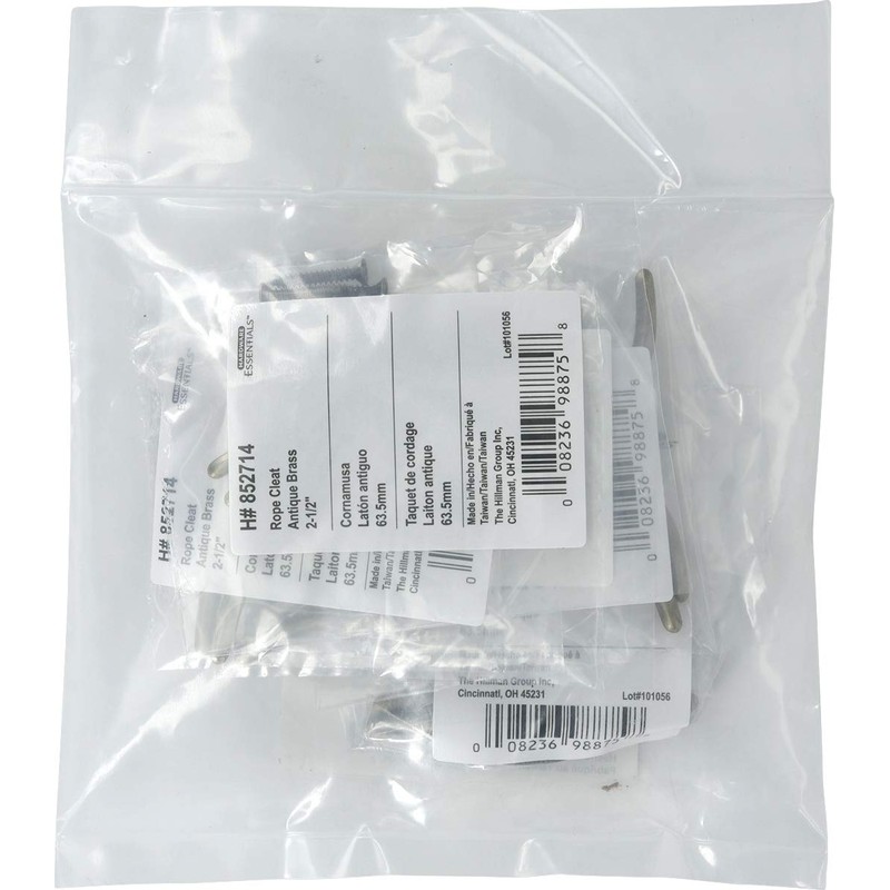 Amazing Drapery Hardware Essentials 852714 Rope Cleat Antique Brass 2-1/2'