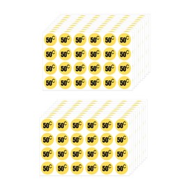 Mobiusea Creation 480pcs Price Stickers | 50 Cent Price Tags | Bright Yellow Color with Black Text | 3/4" Diameter | Preprinted Price Labels | Garage Sale Stickers