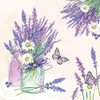Ambiente Europe Napkin Lavender Jar 33 x 33 cm Cream Pack of 20