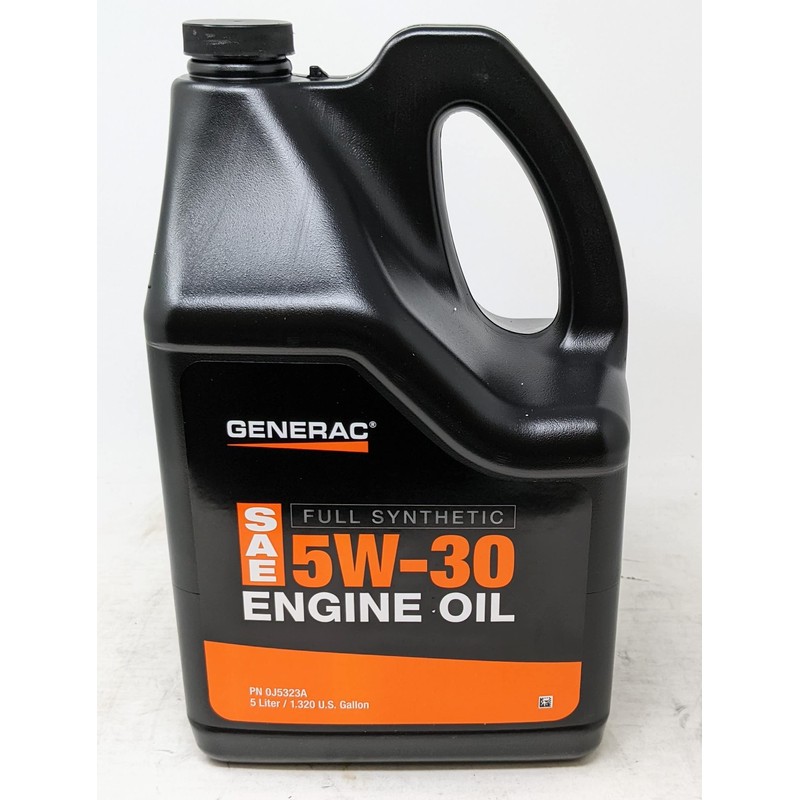 Generac 0J5323A Full Synthetic SAE 5W-30 Engine Oil 5-Quart Bottle