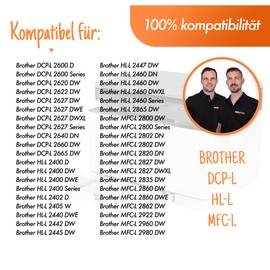 Bubprint TN2510 XL TN2510XL Compatible as Replacement for Brother TN2510 Toner TN-2510XL for Brother HL-L2400DWE Toner HL-L2400DW MFC-L2800DW MFC-L2835DW MFC-L2860DW MFC-L2827DW DCP-L2627DWE