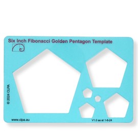 CLPA Pentagon Stencil for Drawing and Drawing: a Fibonacci-inspired Pentagon drawing tool for artists allows easy application of the golden or divine ratio for