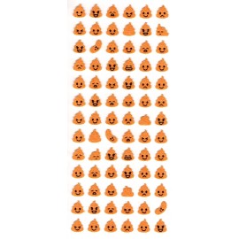 Poop Rare Fuzzy Sticker Sheet