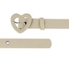Elerevyo Women's Heart Shaped Belt Heart Buckle Belts PU Leather