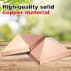 Blulu 4 Pcs 4''x4'' (Actual 3.5''x3.5'') Solid Copper Pyramid Post