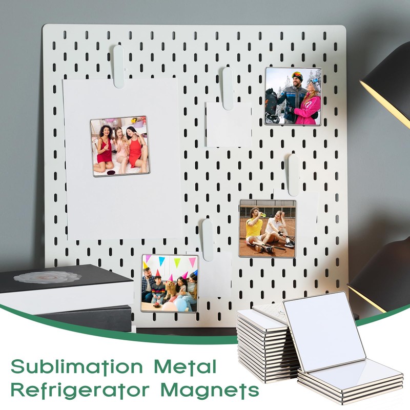 Xuhal 40 Pcs Sublimation Magnet Blanks Metal Bulk 2.16 x