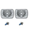 Octane Lighting 7X6 Crystal Clear Glass Lens Metal Headlight H4