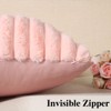 Sungeek Set of 2 Pink Faux Rabbit Fur Cushion Covers