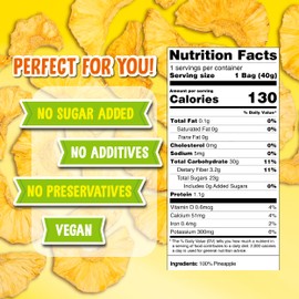 The Daily Good Soft-Dried Pineapple Slices | All Natural Superfood Snacks for Adults & Kids | Healthy, Soft and Chewy | No Sugar Added or Preservatives, Gluten Free, Vegan (1.41 oz, Pack of 3)