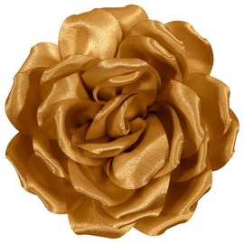 Mecool Haircut Large Rose Brooch Flower Headflower Hair Clip Girls Wedding Party Accessories Golden