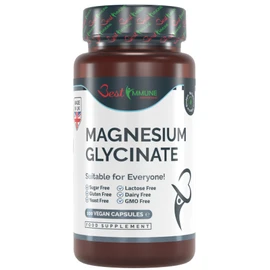 Natural Magnesium Glycinate 500mg Premium Quality Ideal Strength 100 Vegan Capsules Highest Bioavailability