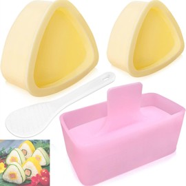 3 Pack Onigiri Mold, Triangle Rice Ball Mold Maker, Musubi Maker Press, Japanese Sushi Making Kit for Kid Lunch Bento, Home DIY