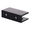 CRL NDC4MBL Matte Black No-Drill Fixed Panel Glass Clamp
