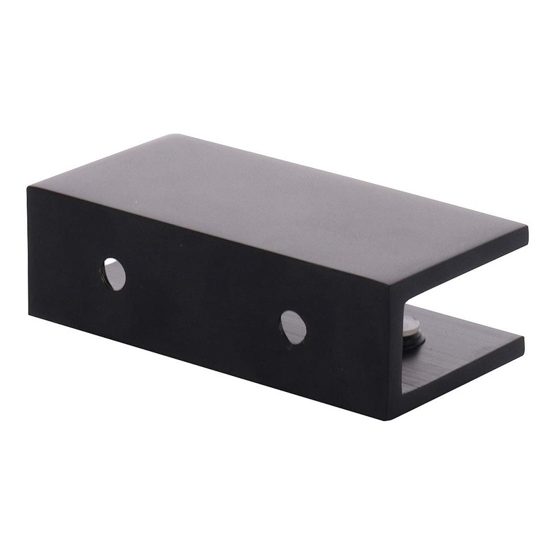 CRL NDC4MBL Matte Black No-Drill Fixed Panel Glass Clamp