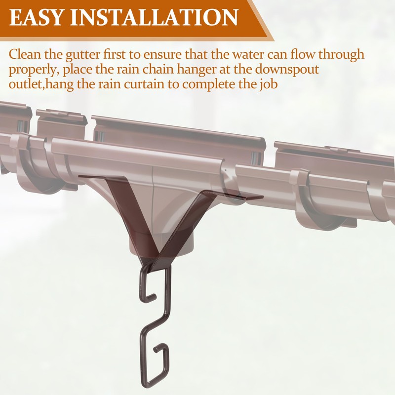 GYPNS Rain Chain Clip for Gutter Adapter, Outside Hardware Rain