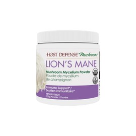 Host Defense Lions Mane Mushroom Mycelium Powder, 100 Grams