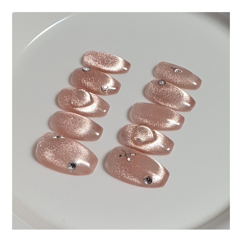 [Silky Magnetic Nails] Shining Luna Handmade Nail Tips Daily Recommendation