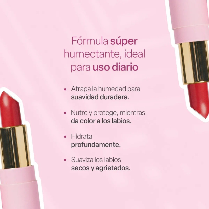 Labial Hidratante Natural Teia Cosméticos Naturales Color Magenta