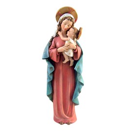 Resin Madonna and Child Figurine Inspired by Sister M.I. Hummel, 8 1/2 Inch