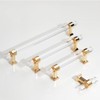 FEEIMOL Pack of 2 Clear Acrylic Cabinet Handles Kitchen Handles