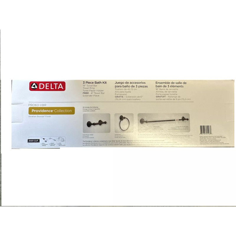 Delta Pro63-VBR 3 Piece Providence Venetian Bronze Towel Rack Toilet