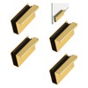 UFURMATE 4Pcs Gold Glass Finger Pull Handles for Drawer, Cupboard,