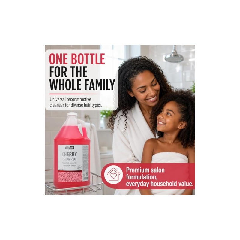 MODA - Champú hidratante para todo tipo de cabello, cereza,