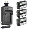 Kastar Battery (3-Pack) and Charger for Sony NP-FM500H and DSLR-A100,