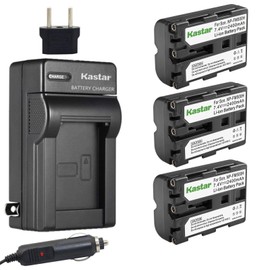 Kastar Battery (3-Pack) and Charger for Sony NP-FM500H and DSLR-A100, A200, A300, A350, A450, A500, A550, A560, A580, A700, A850, A900, Alpha SLT A57, A58, A65, A77, A77M2, A99, A99V, CLM-V55