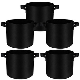 5 Stück 12 L Pflanzsäcke für Tomaten, Pflanzsack aus Vliesstoff, Garten Gewächshaus Pflanzbeutel Pflanztopf, Pflanztasche mit Griffe für Kartoffeln, Tomaten, Erdbeeren(5 Gallonen)