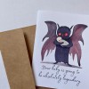 Cryptic Paper Co Mothman Baby Shower Card, New Baby Card