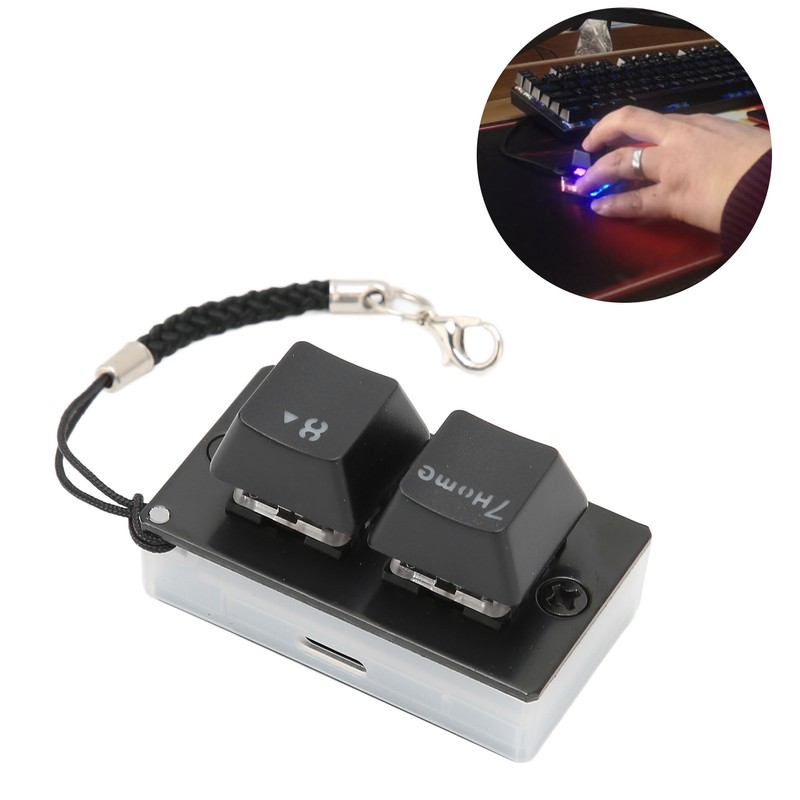 Two Key Keyboard USB Wired OSU Hot Swappable RGB Backlit