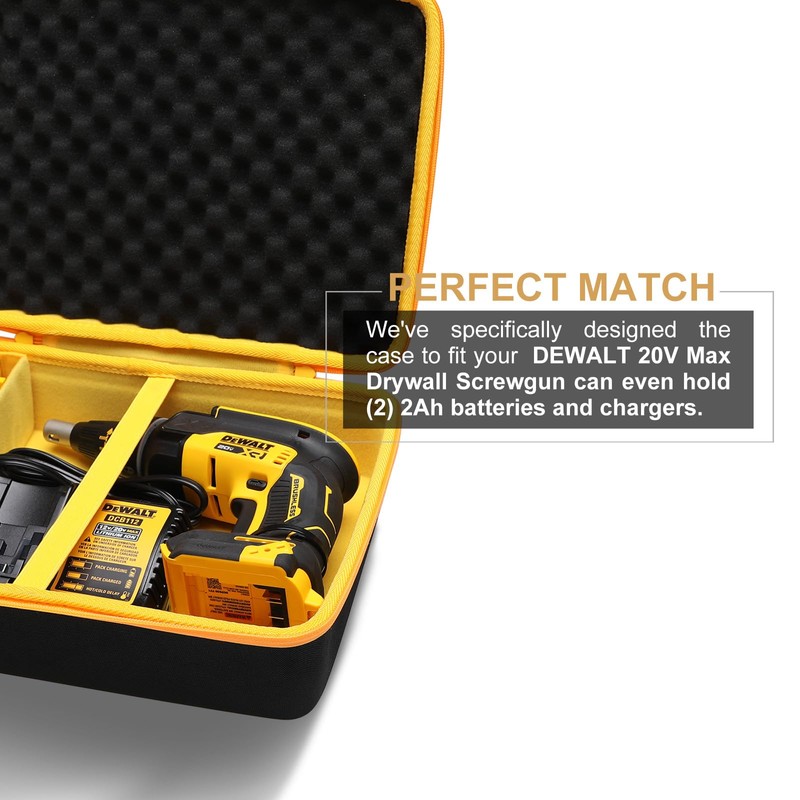 LTGEM Case Compatible with DCF630B/DCF6202/DCF622B 20V Max Drywall Screwgun(Inside: 12.2"x9"x3.5),