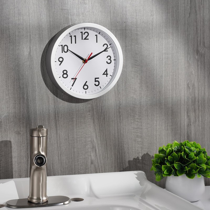 AKCISOT Wall Clock, Modern Small Wall Clocks Battery Operated 8