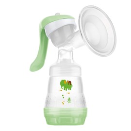 MAM Manual Breast Pump Portable Breast Pump with Easy Start Anti-Colic Baby Bottle Includes 2 Bottle Nipples 1-Count Green One Size | MAM