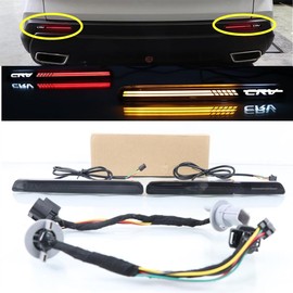 ECAHAYAKU LED Rear Bumper Reflector Light For Honda CRV CR-V 2023 2024 Brake Tail Light With Sequential Turn Signal Light Fog Lamp Accessories