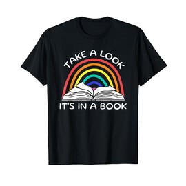 Take a look its in a Book, Reading Vintage Rainbow T-Shirt