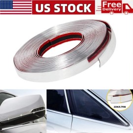 Unbranded 2CM Wide Chrome Trim Molding Strip Decoration Body Car Door Side Protector 16ft