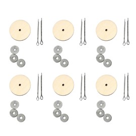 EXCEART Bear Joint 20 Set 45MM Doll Joints Accessories DIY Wooden Bear Doll Rotatable Joints Connectors Cotter Pin Joint for DIY Crafts Doll Making