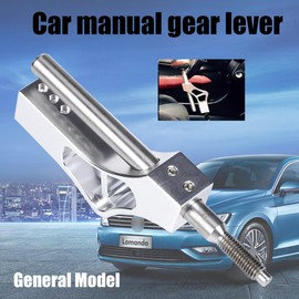 Fuworance M10x1.5 Car Shift Knob Extender Extension Lever Gear Shifter Adjustable Rod with 4 Adapters Aluminium Silver