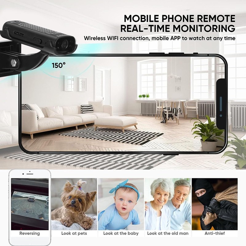 150° Wide Angle RV Reverse Camera, Waterproof Reverse Hitch Guide