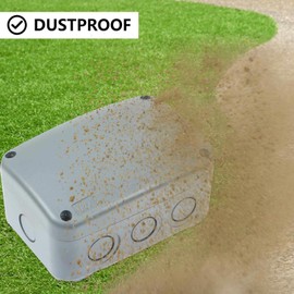 NineLeaf IP66 Outdoor Electrical Junction Box, 4.9"x3.3"x2.3" PVC/ABS Watertight Project Housing, Weatherproof Enclosure for Garden Lighting, CCTV, and DIY Wiring, Grey，3PCS