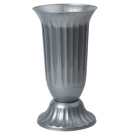 Outdoor Vase for Garden or Grave in Round Shape Very Durable Plastic with Removable Stand for Indoor and Outdoor Use 29 cm H