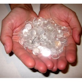 100 7/8"x1/32" Acrylic Small Circles Laser Craft Disc Clear Flat Plastic Shape