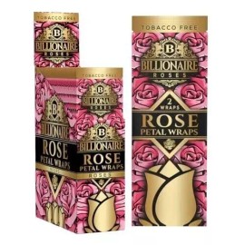 Billionaire Wraps - Rose Petal Wraps for Rolling (Box of 25 Pouches)