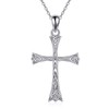 YAFEINI Keltisch Kreuz Kette 925 Sterling Silber Keltischer Knoten Anhänger