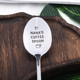 Nana Birthday Gifts for Nan Grandma Retirement Gift for Granny Gifts for Mimi Grandmother Mothers Day Gift for Grammy Gigi from Grandson Granddaughter Nanny Gifts for Nanas Coffee Spoon