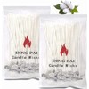 DINGPAI 100pcs Cotton Candle Wicks, 6 inches Low Smoke Pre-Waxed