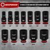 MIXPOWER 12 Pieces 3/8'' Drive Semi-Deep Impact Socket Set,12 Point,SAE,5/16"-1",CR-MO,Axle